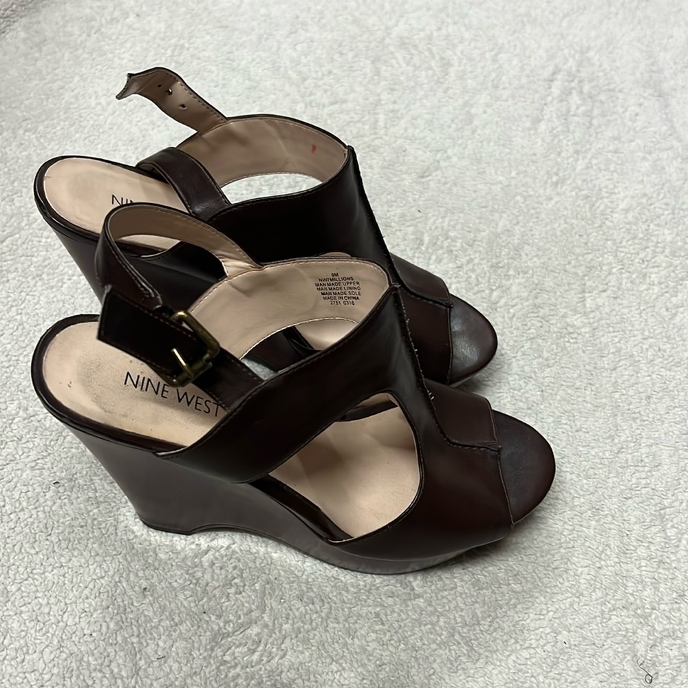 Nine West 7 Millions Strap Wedge Sandals